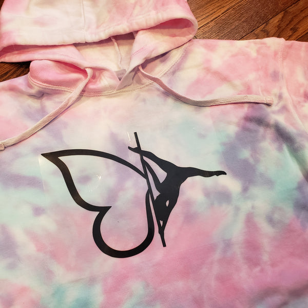 WHS Tie-dye butter-fly cropped hoodie XSMALL ONLY