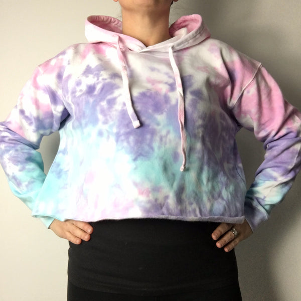 WHS Tie-dye butter-fly cropped hoodie XSMALL ONLY