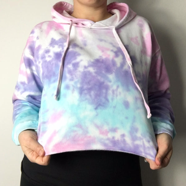 WHS Tie-dye butter-fly cropped hoodie XSMALL ONLY