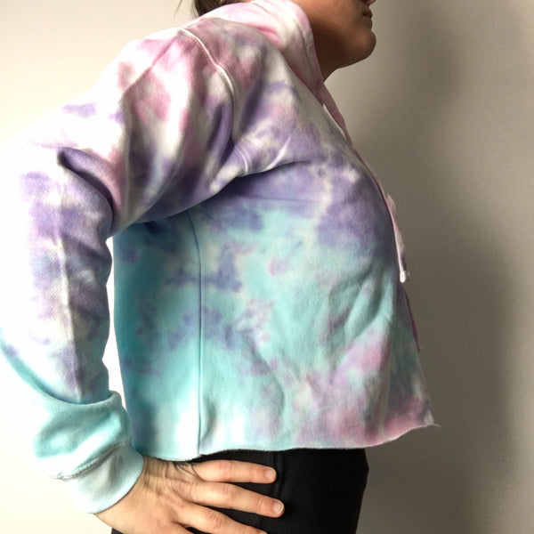 WHS Tie-dye butter-fly cropped hoodie XSMALL ONLY